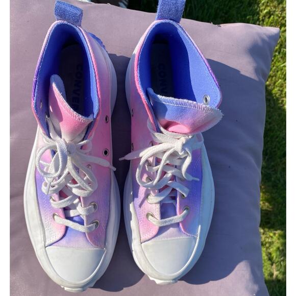Converse Run Star Hike Storm Pink Hi  Platform Sneaker Shoe Women's Sz: 9.5 - Picture 11 of 16